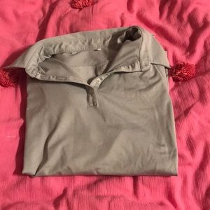 Three golf shirts. Nike, under armour, adidas